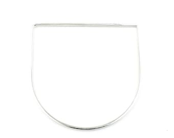 Sterling Silver Minimal Bar Bangle, Modern, Contemporary, Minimalist, Geometric, Bar Bracelet