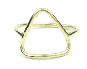 Brass Triangle Ring, Geometric, Minimal Ring, Modern Ring, Festival Jewelry, Gypsy Jewelry, Boho