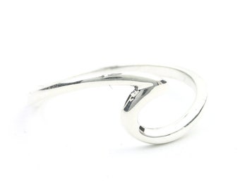 Wave Ring, Sterling Silver Minimal Wave Ring, 925, Ocean, Beach Jewelry, Boho, Gypsy, Festival Jewelry