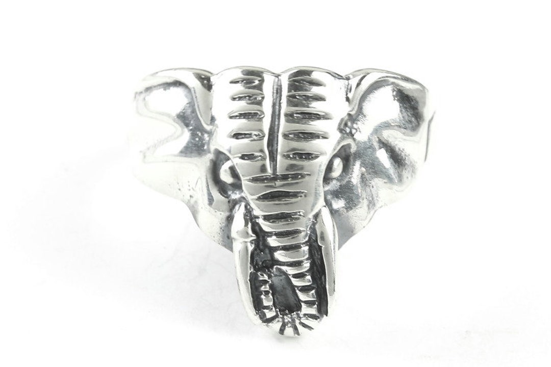 African Thunder Elephant Ring, Sterling Silver Elephant Ring, 925, Boho ...