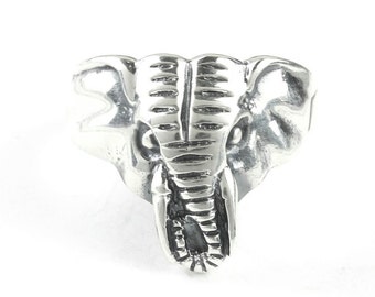 African Thunder Elephant Ring, Sterling Silver Elephant Ring, 925, Boho, Gypsy, Festival Jewelry, Good Luck Elephant, Animal Jewelry