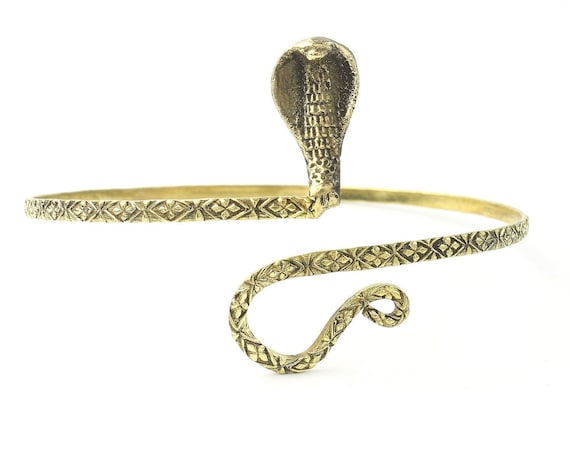 Mystic Cobra Gold Upper Arm Band Snake Bracelet at