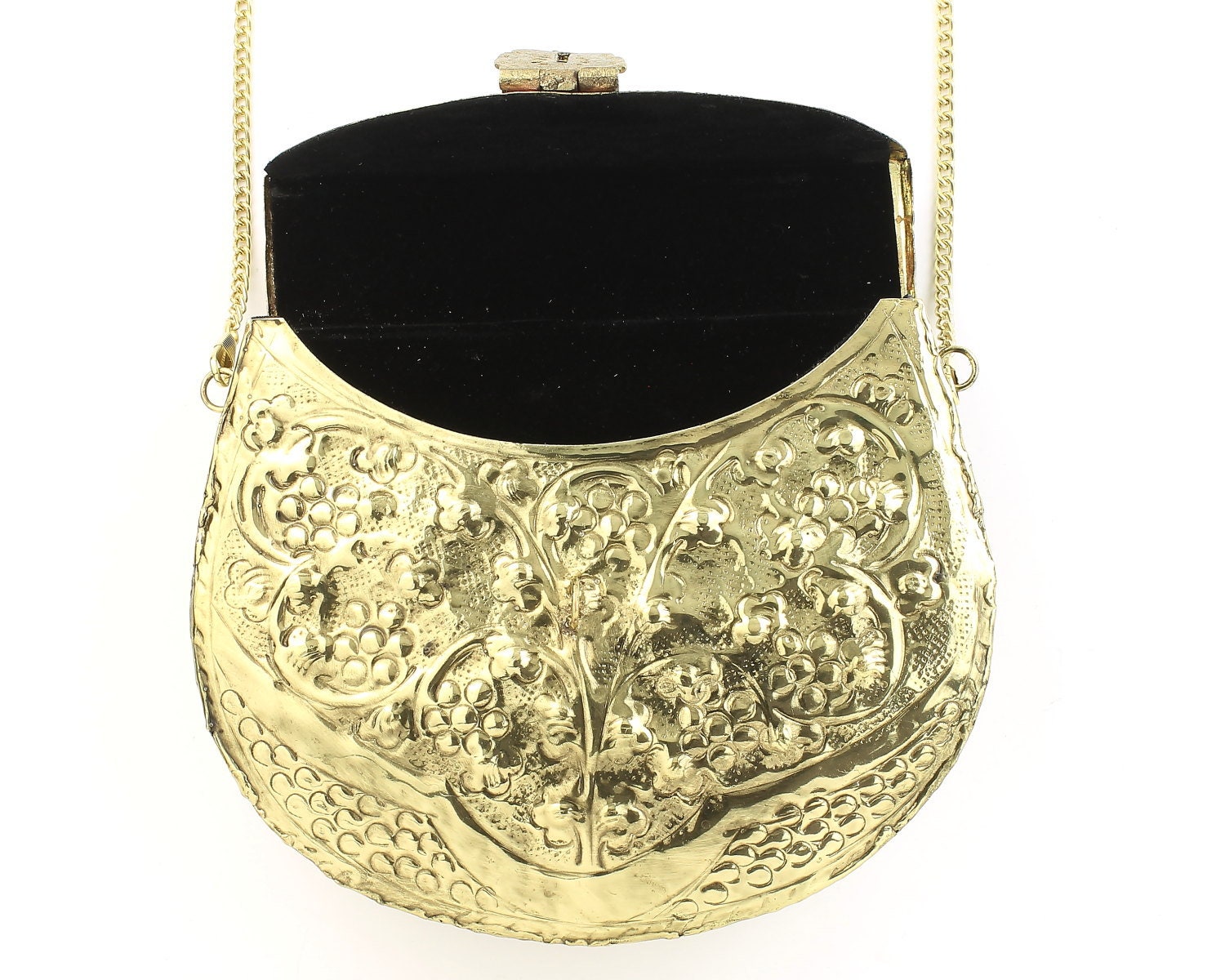 vintage brass purse