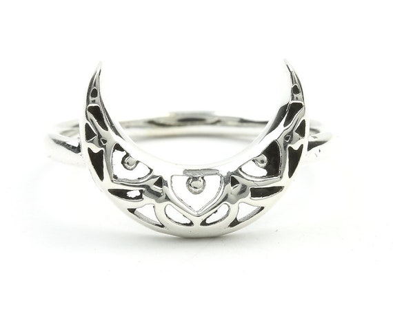 Minimal Cosmic Stone Jewelry Sterling Silver White Opal Ring Gypsy Boho