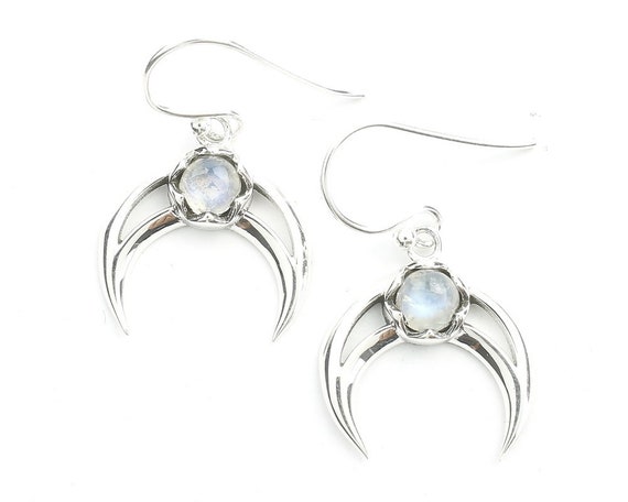 Boucles doreilles pendantes en pierre de lune arc-en-ciel 1,11 g