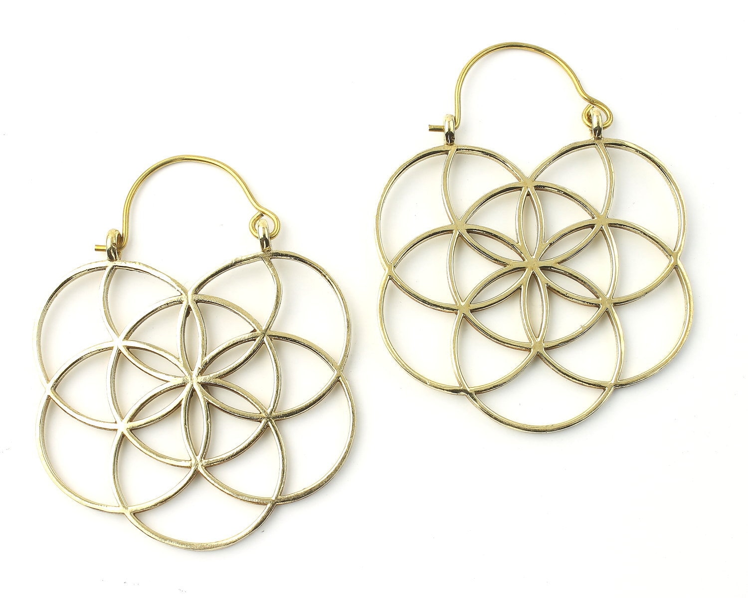 Seed Of Life Earrings, Sacred Geometry, Geometric Earrings, Alchemy ...