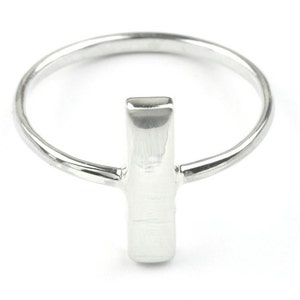 Sterling Silver Bar Ring, Geometric Ring, Minimalist Ring, Modern Jewelry, Simple