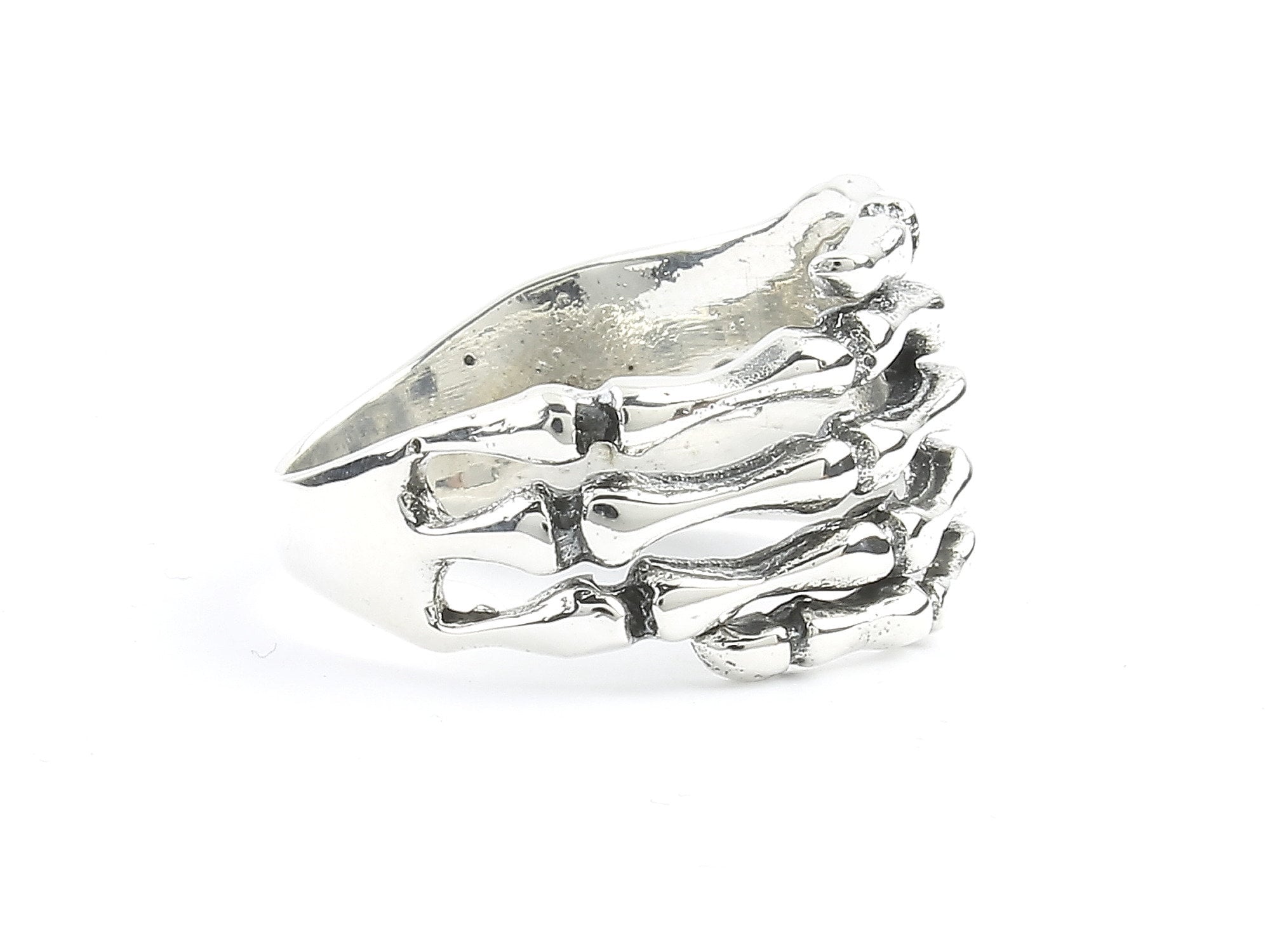 Silver Skeleton Hands Ring – Serge DeNimes