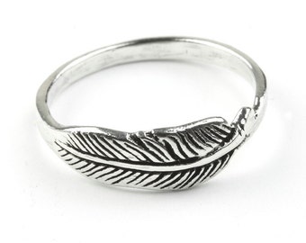 Sterling Silver Feather Ring, Western Ring, Festival, Spiritual, Boho Ring, Gypsy Ring