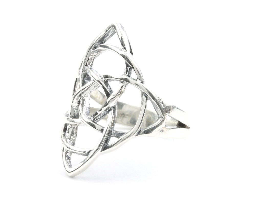 Sterling Silver Mystic Knot Ring, Celtic Knot ring, Endless Knot Ring
