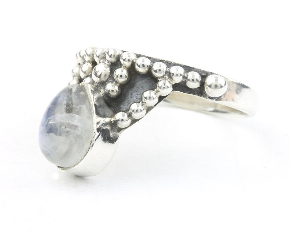 Wanderlust Moonstone Ring, Sterling Silver Moonstone Ring, Stone ...