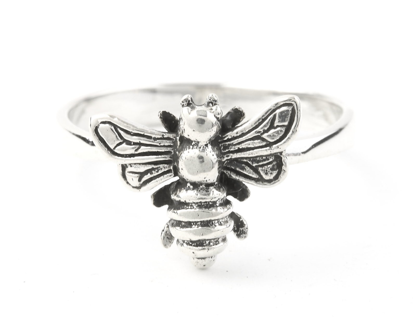 Sterling Silver Bee Ring Bee Hive Ring Honey Bee Etsy España