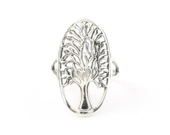 Tree Of Life Ring, Sterling Silver Tree Ring, Family Tree, Nature Ring, Mystic, Boho Ring, Gypsy Ring