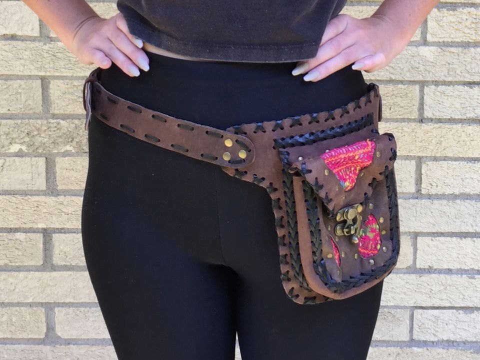 Festival Utility Belt With Pockets Fanny Pack Travel Money 