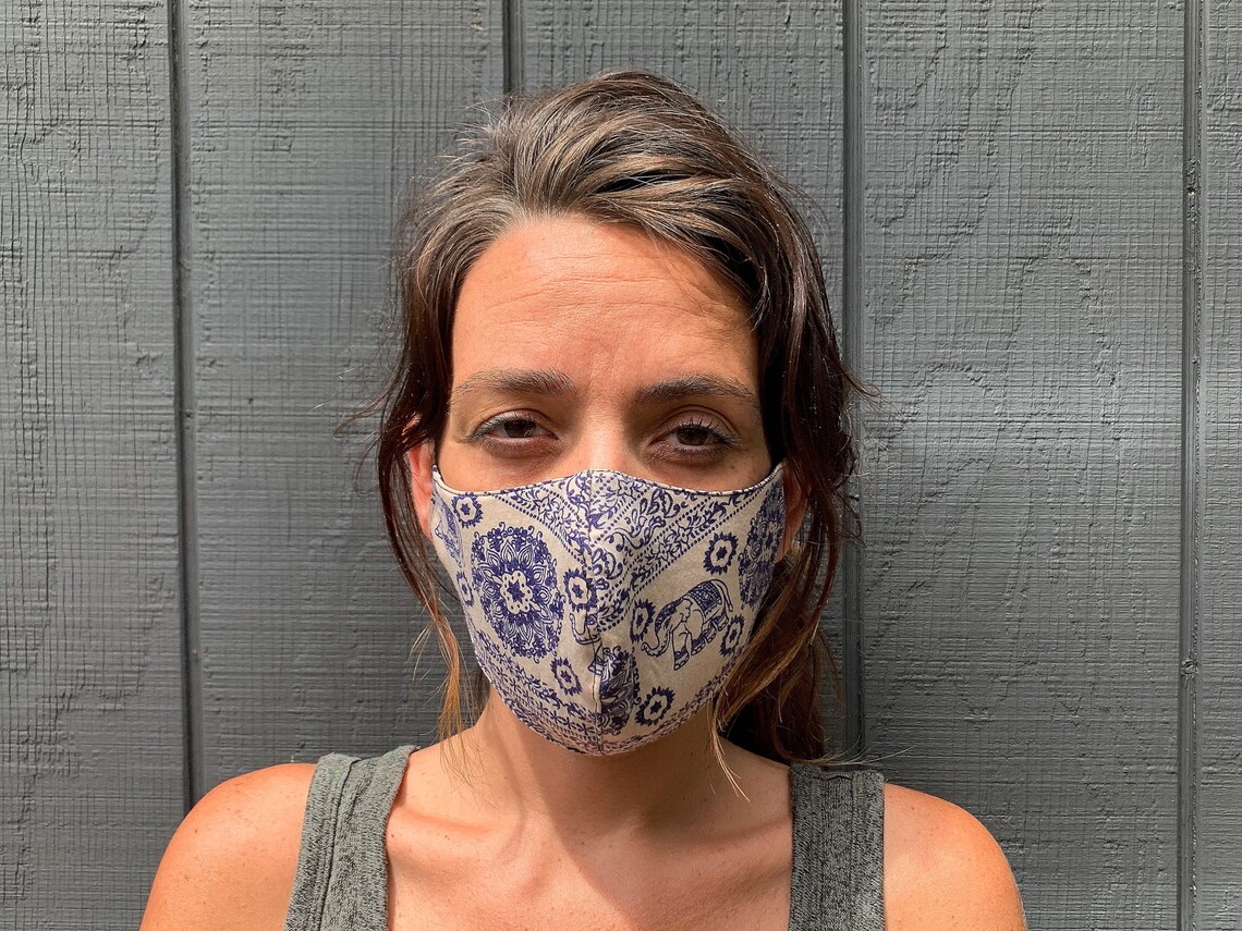 Elephant Face Mask Washable Face Mask Reusable Face Mask Etsy