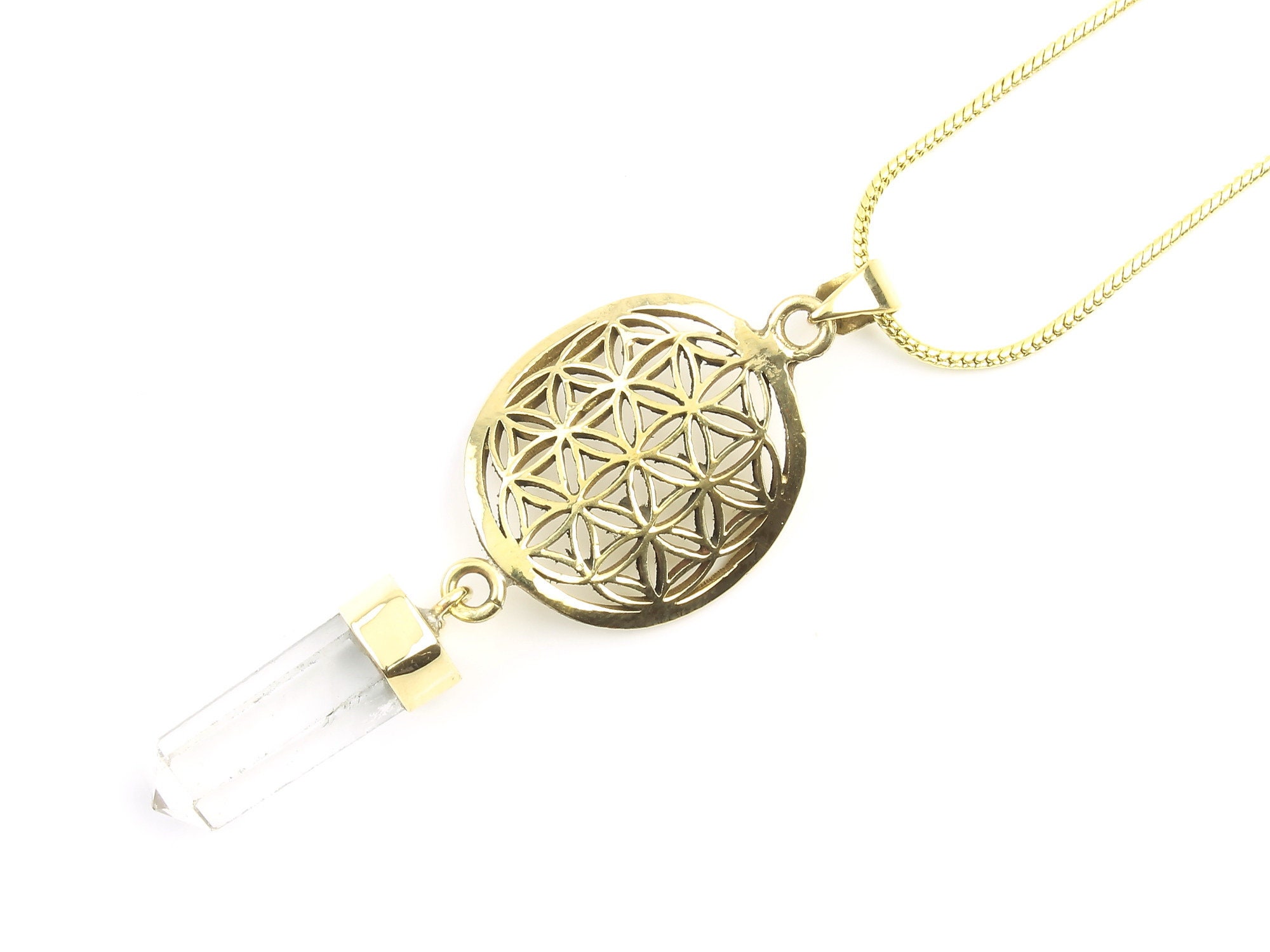 Flower of life crystal pendant sale