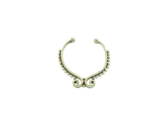 Faux septum ring, Fake septum ring, Faux nose ring, non pierced septum, Voodoo Septum Ring