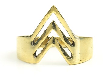 Bikaner Ring, Brass Geometric Ring, Minimal Ring, Modern Ring, Festival Jewelry, Gypsy Jewelry, Boho
