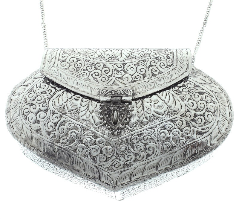 vintage brass purse