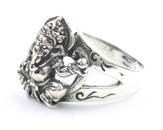 Anillo Plata Mandala Tallado – Style Boho & Gypsy – Taille 9 (19mm) – Sans Emballage