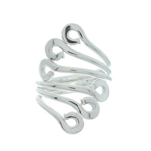 Sterling Silver Modern Ring, Minimal Silver Ring, Wide Silver Ring, Wire Ring