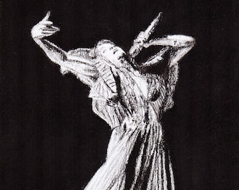 Florence Welch – Portret węglem – Limitowana edycja wydruku na oprawie w ilości 100 egzemplarzy z oryginalnego dzieła