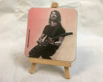 Dave Grohl Coaster - Printed from Original Charcoal Portrait - Free UK Delivery