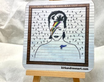 Bowie - Street Art Coaster - Printed from Original Street Art - Free UK Delivery