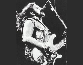 Lemmy - Motorhead - Kohle Porträt - Limitierte Auflage von 200 montierten Kunstdruck von Original-Kunstwerk