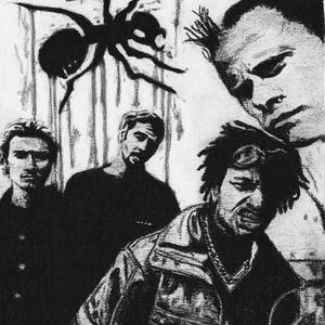 The Prodigy - &#39;Old Skool&#39; - Arte a carboncino - Tiratura limitata di 100 stampe montate dall&#39;opera d&#39;arte originale