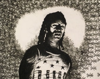 Maxim - O Prodígio - Retrato a Carvão - &#39;Formiga - Arte&#39; Edição Limitada Montado Tiragem de 100 exemplares da arte original