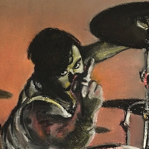 Leo Crabtree - The Prodigy - Pastel Portrait - Stampa montata in edizione limitata di 100 esemplari da opera d&#39;arte originale
