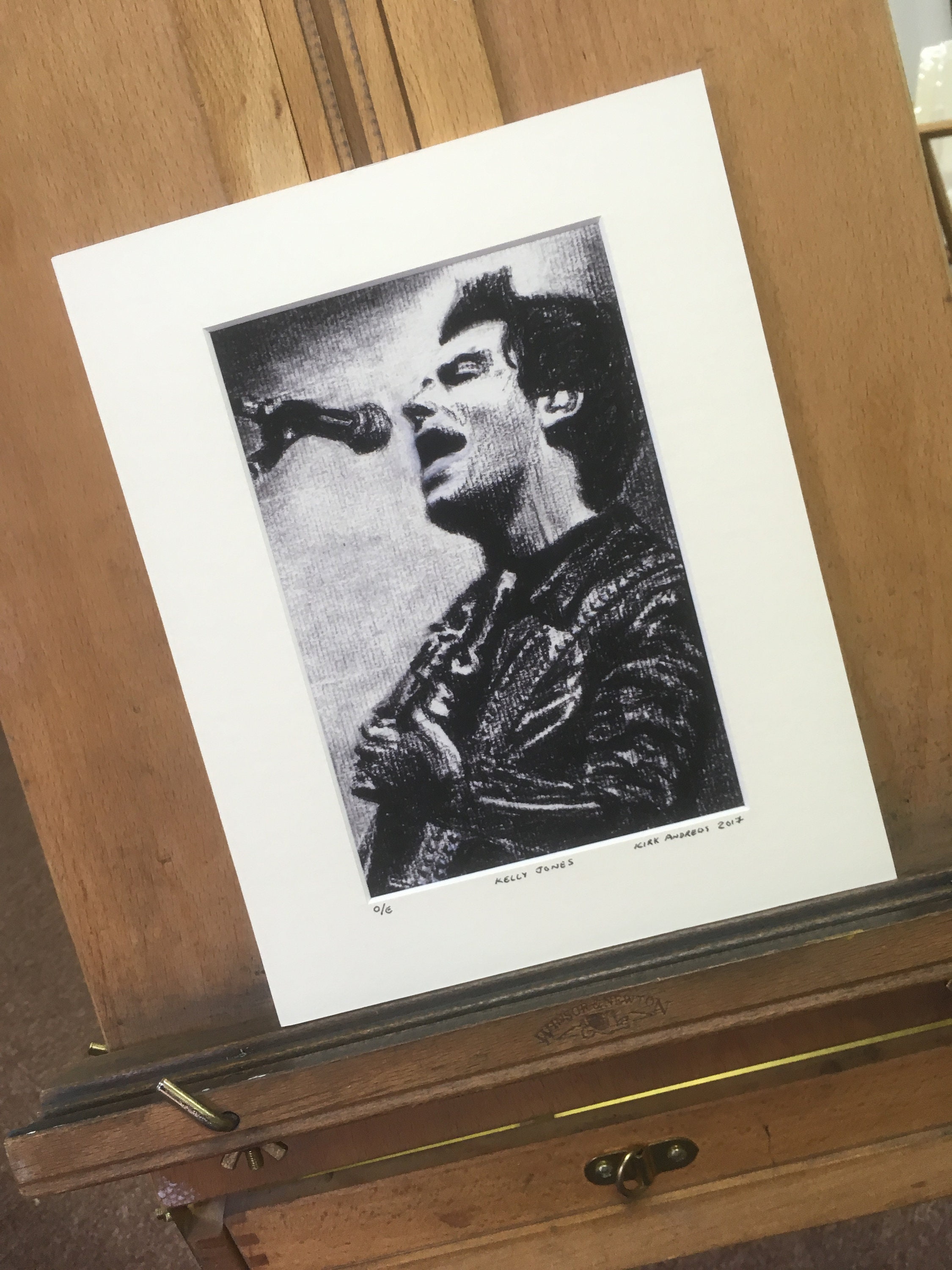 Kelly Jones - Stereophonics - Mounted Print From Original Charcoal