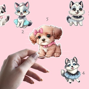 Cute Cartoon Dog Vinyl waterproof Sticker pack