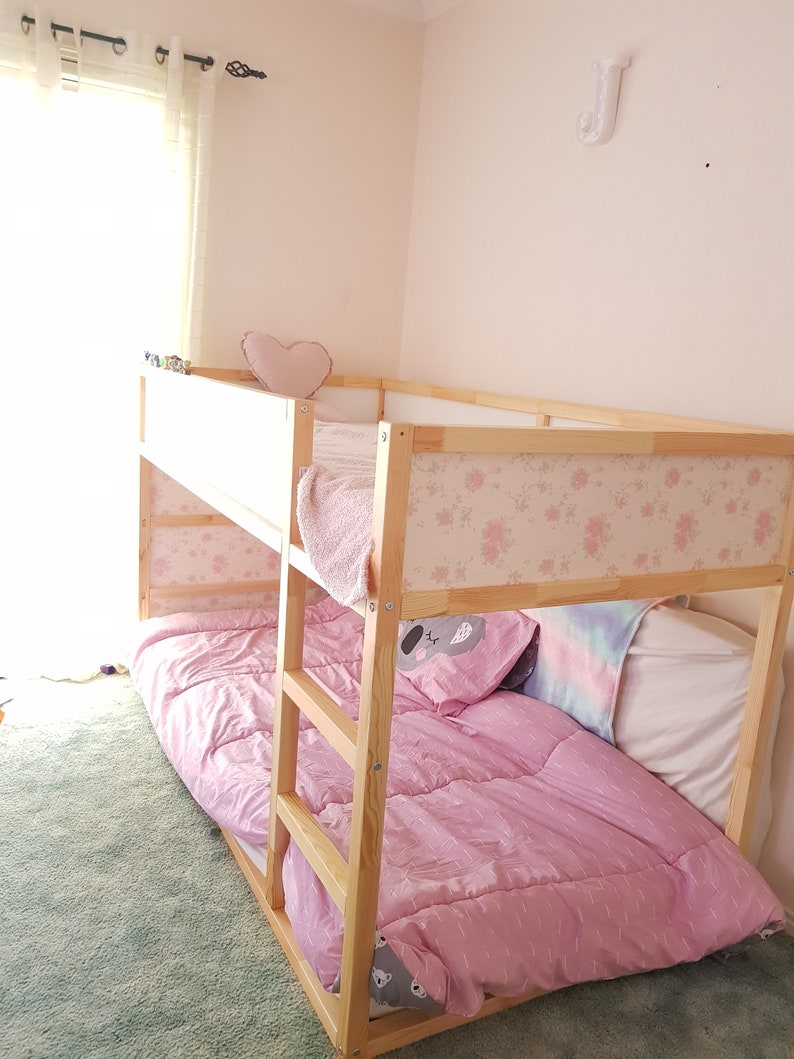 IKEA KURA BED Decal Removable Stickers, Flowers Pink Sticker Decal Etsy