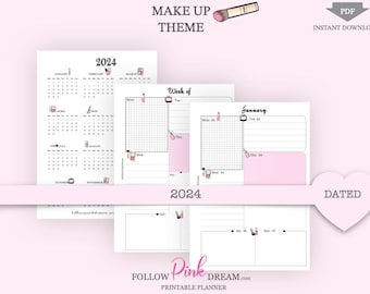 Planner Printable Set,Planner Printable, Inserts for Kikki K or, Printable Planner Pages, A5, INSTANT DOWNLOAD, PDF undated