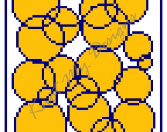 Concatenated Circles—C2C Crochet Blanket Pattern Graph | C2C Circles | Home Decor Throw | C2C Winter Blanket | C2C Graphghan | KnotMyDesigns