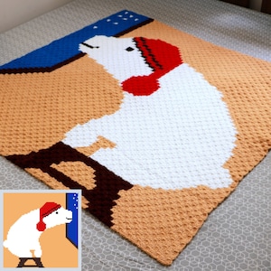 Good Night Bear—C2C Crochet Blanket Pattern Graph & Row Instructions | C2C Sleepy Bear Baby Blanket | C2C Graphghan | Knot My Designs