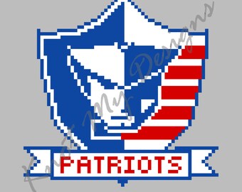 Patriots Football Team - C2C Crochet Blanket Pattern Graph / Corner to Corner / C2C New England Patriots / C2C Graphgan - KnotMyDesigns