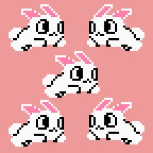 Bouncy Bunnies—C2C Crochet Blanket Pattern Graph & Row Instructions | C2C Bunny | C2C Rabbit | C2C Graphghan | KnotMyDesigns