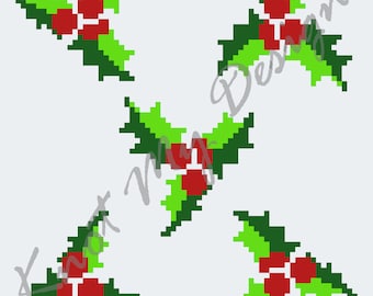 Evergreen Ilex - C2C Crochet Blanket Pattern Graph / Corner to Corner / C2C Home Decor Christmas Throw / C2C Graphgan - KnotMyDesigns