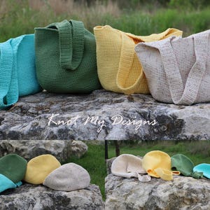 Crochet Quotidian Tote Bag Pattern | Crochet Market Bag | Crochet Summer Tote Bag | Knot My Designs