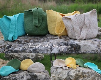 Crochet Quotidian Tote Bag Pattern | Crochet Market Bag | Crochet Summer Tote Bag | Knot My Designs
