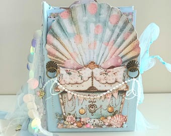 Shabby Chic Mermaid Journal: Handmade Sea Creature Book with Tassel