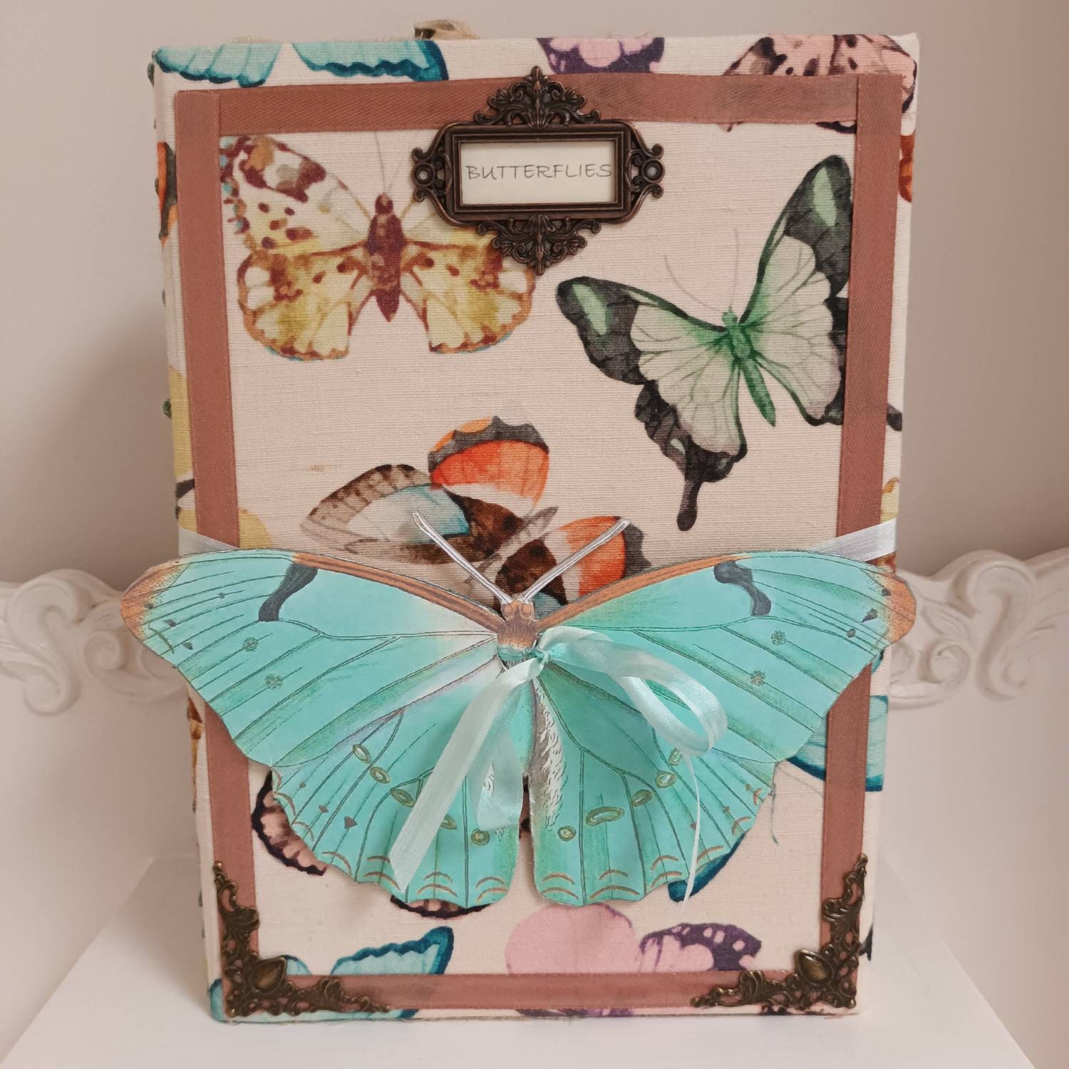 Shabby Vintage Butterflies Paper Pack, Digital Scrapbook Paper