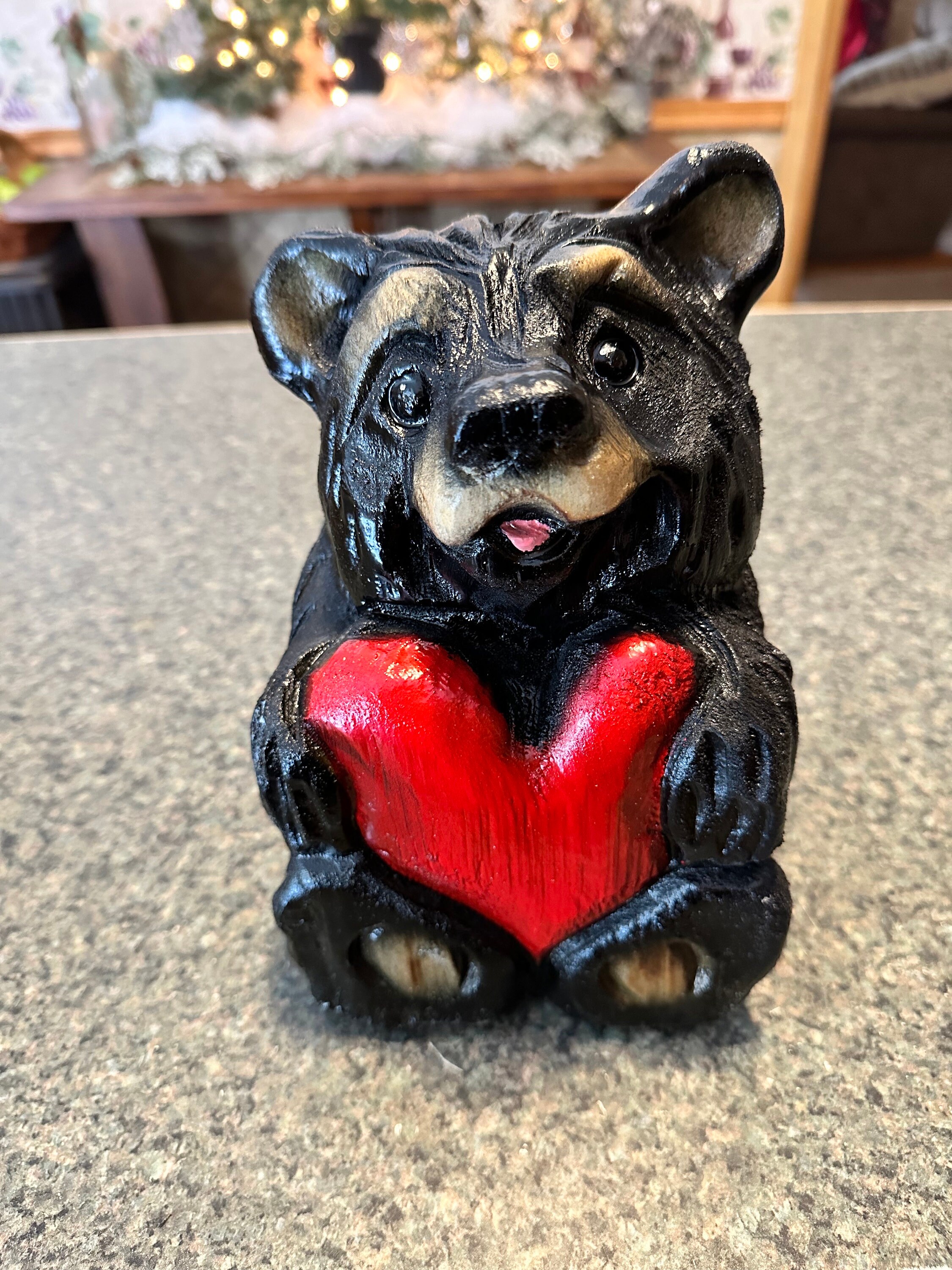 チェーンソーアート　熊　オブジェ　木彫　木工 チェンソーアート】クマのオブジェ チェーンソーアート 熊