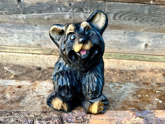クマのギフト木彫りチェーンソーアート木製工芸クマホーム