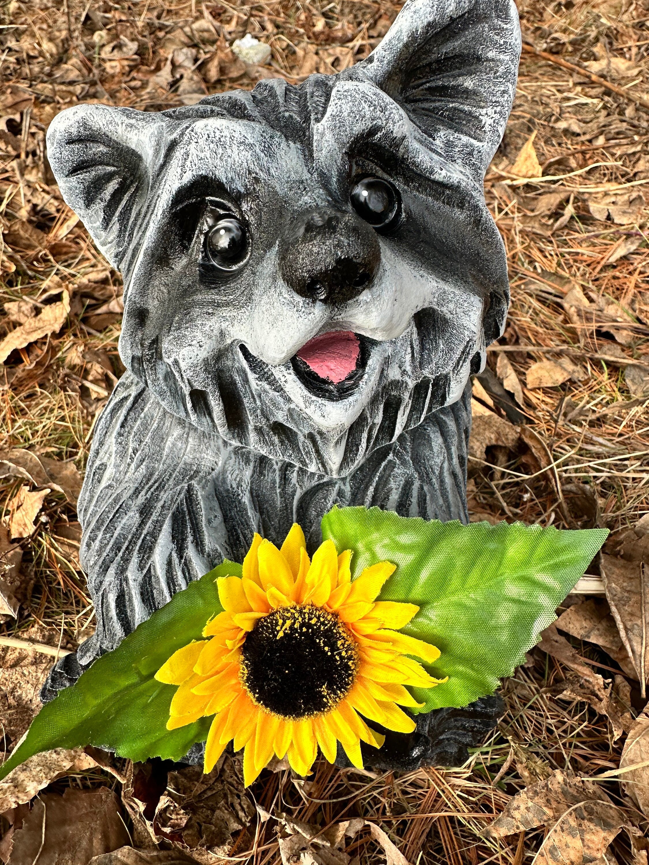 Rustic Raccoon Raccoon With Sunflower Wood Chainsaw Carving Birthday Gift for Mom ...