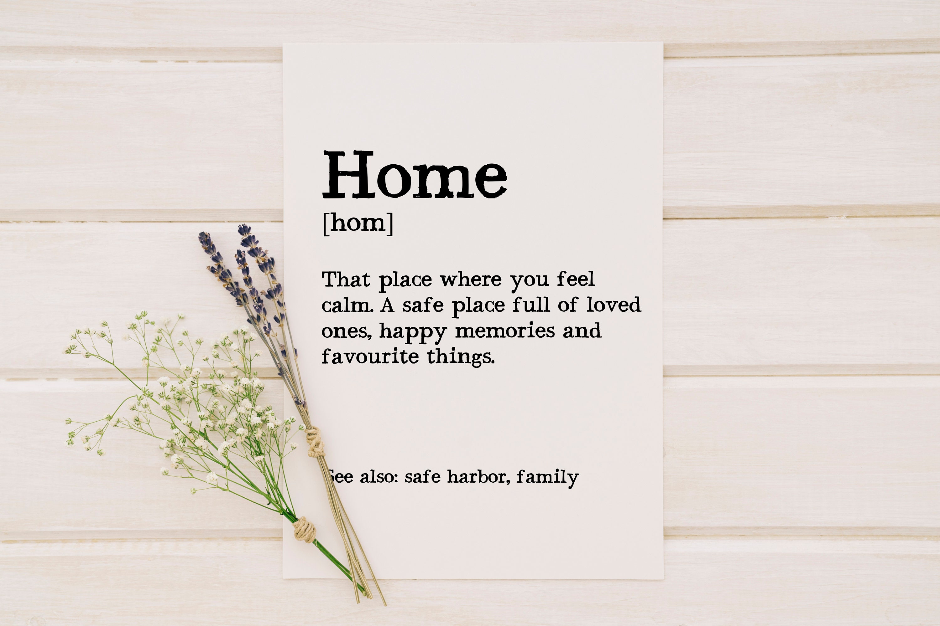 Home definition poster housewarming gift home sign home Etsy