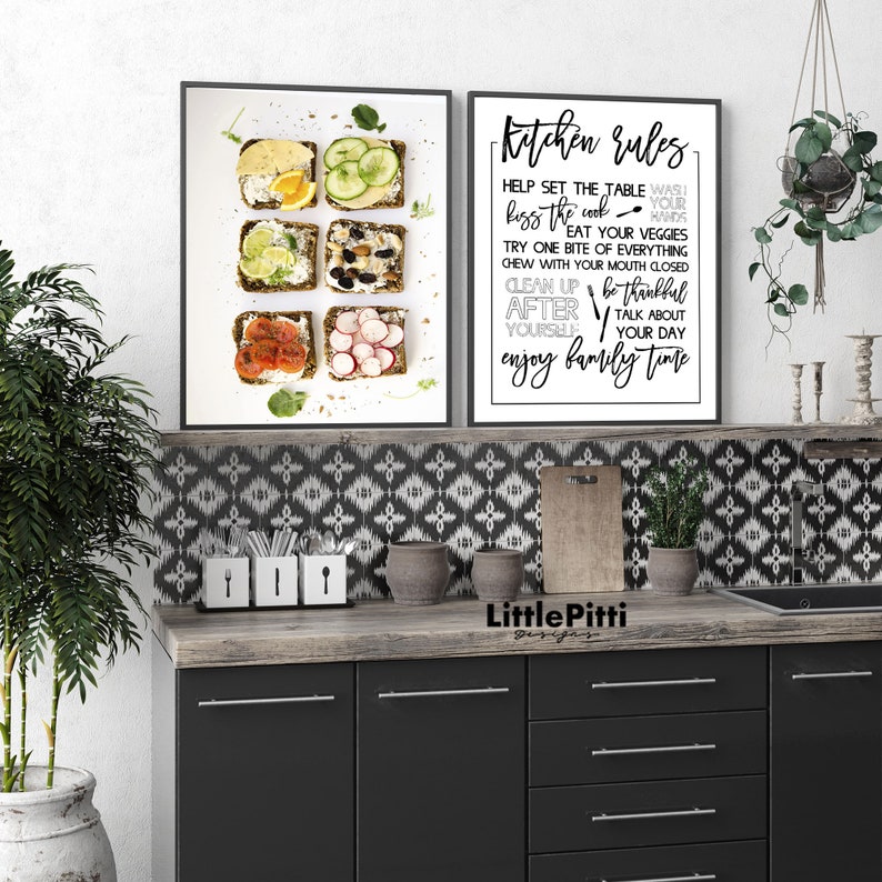 Food Photography Sandwich Poster Kitchen Wall Art Home Etsy